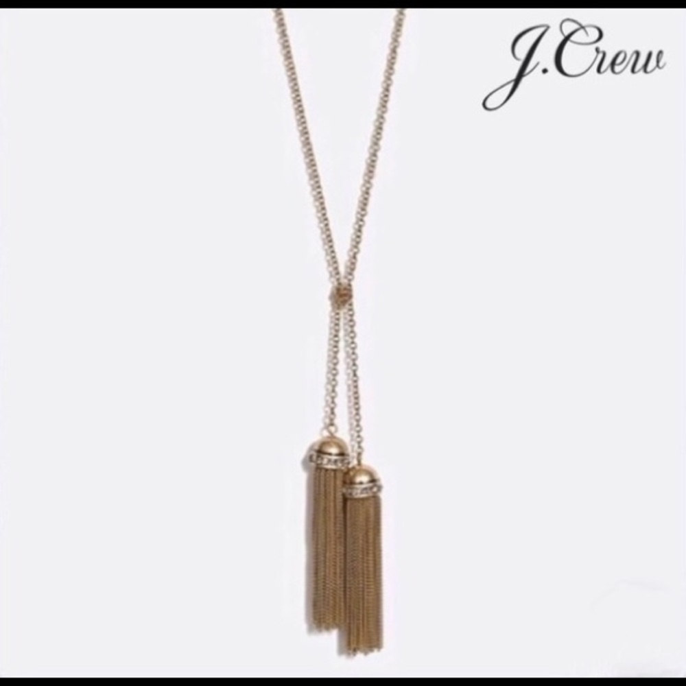 J. CREW Double Tassel Lariat Necklace